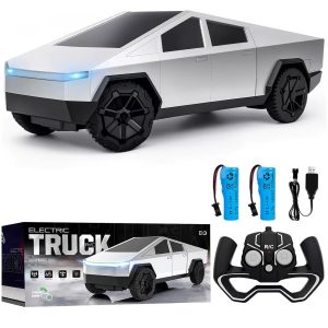 With a full sense of cool, this electric remote-controlled car is designed to replicate the futuristic look of a high-tech vehicle.