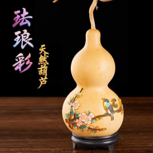 Natural gourd decoration improved cloisonne pure handmade hall gourd pendant for friends and lover home gifts